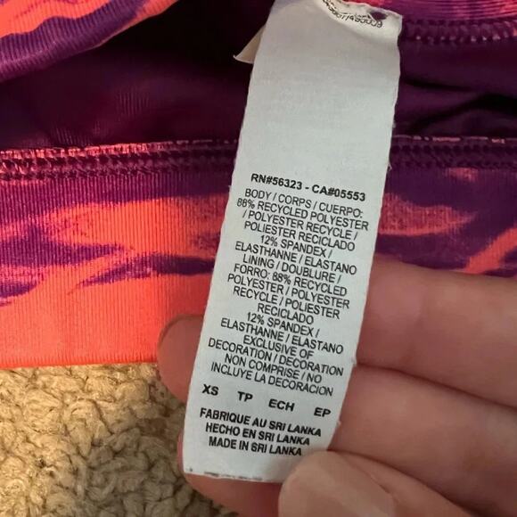 Nike Pink and Purple Patterned Dri-fit Racerback Sports Bra Size XS - Picture 5 of 6